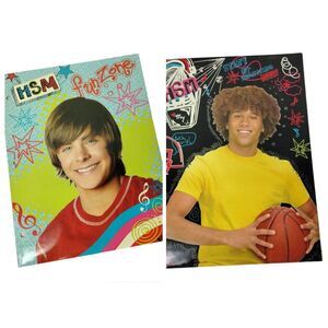 DISNEY HSM High School Musical 2-3 Ring Binder Folders Troy Bolton Chad Danforth